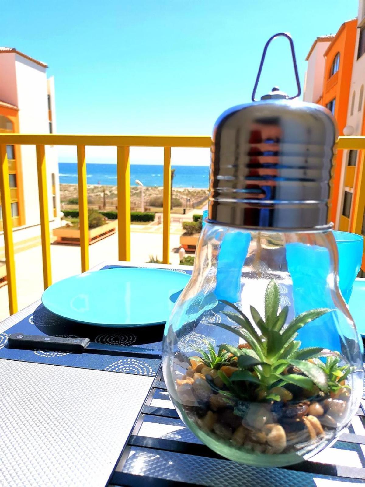 Appartement Vue Mer,Acces Direct Plage,Fibre,Clim,Parking Public Gratuit Le Barcares Exterior photo